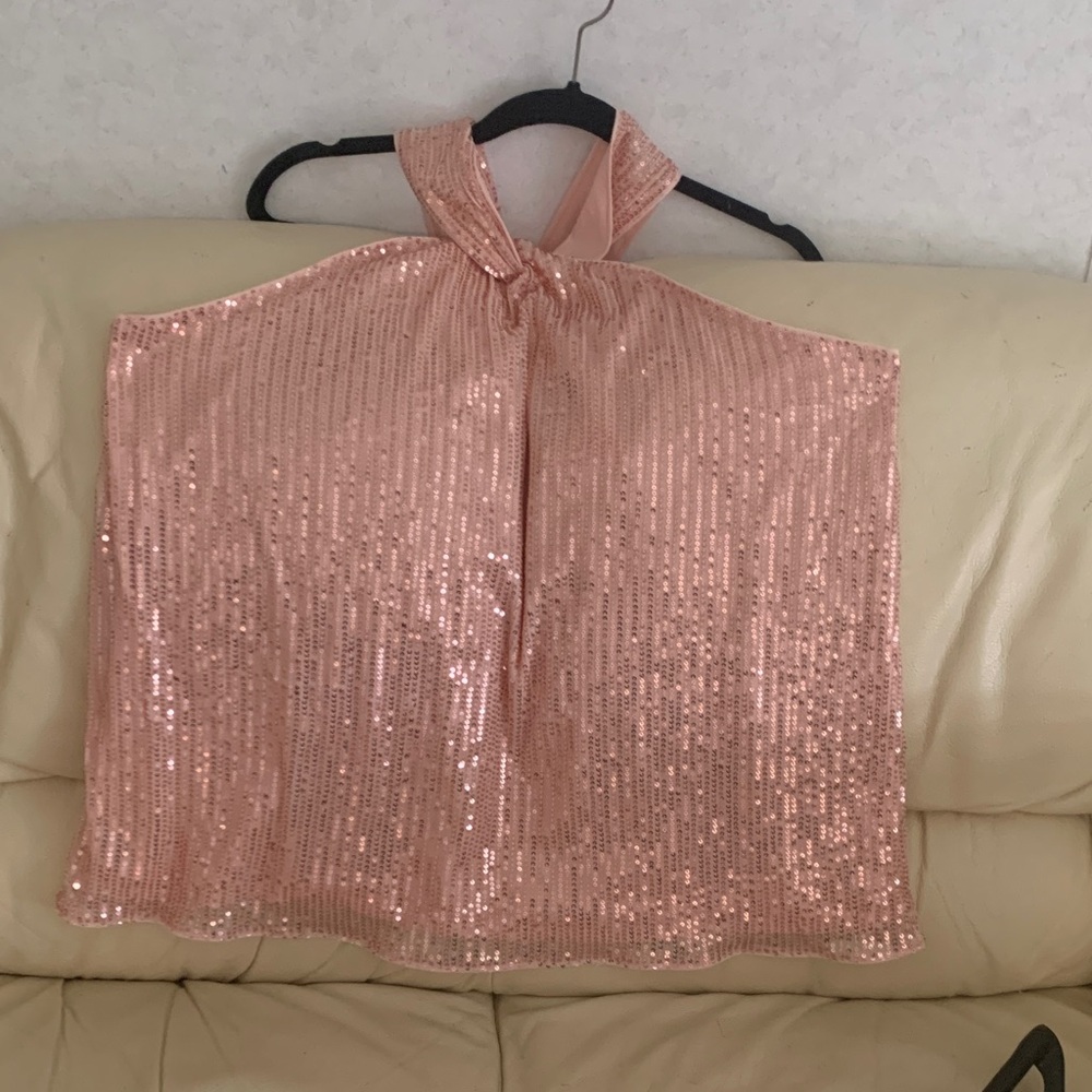 Grace Karin Sparkling Pink Halter Tank Top